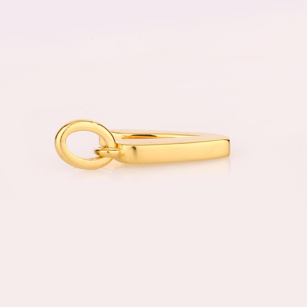 Plain Metal Pendant 925 Sterling Silver Gold Plated Minimalist Jewelry Gift for Her