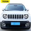 TESIN Car Front Headlight Decoration Cover for Jeep Renegade 2016 2017 2018 Head Light Lamp Hoods Trim Ring Exterior Accessories