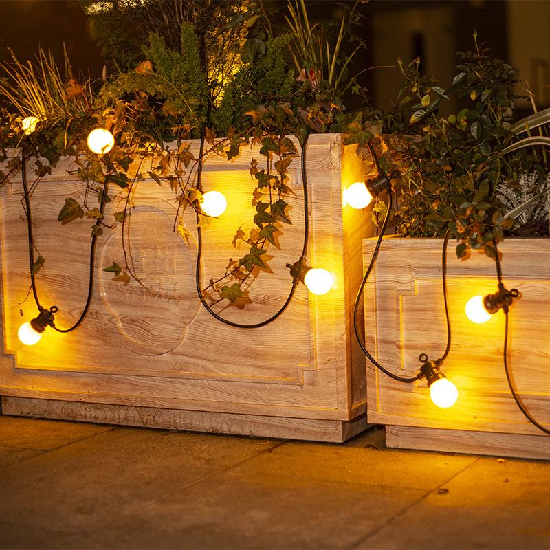 G50 Outdoor Waterproof Solar Globe String Lights for Camping, Courtyard, Awning, Tent & Decorative Atmosphere.