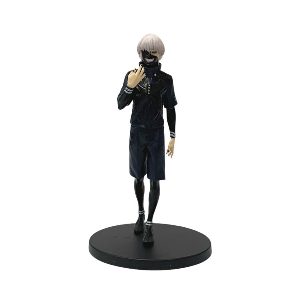 Ken Kaneki Sitting Figure Tokyo Ghoul Replaceable Double Head Double Arms Statue With Base Anime Model Toy Deco Boy Gift