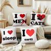 Funny Pin I Love Me EMO Boys Music cushion cover Pillow Cover Decoration Room Home Sofa living Office Car Nordic Simplicity