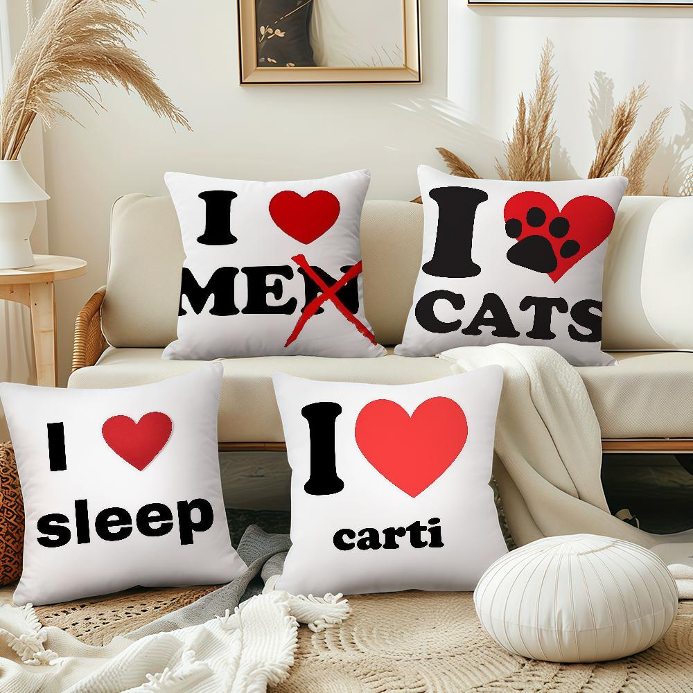 Funny Pin I Love Me EMO Boys Music cushion cover Pillow Cover Decoration Room Home Sofa living Office Car Nordic Simplicity