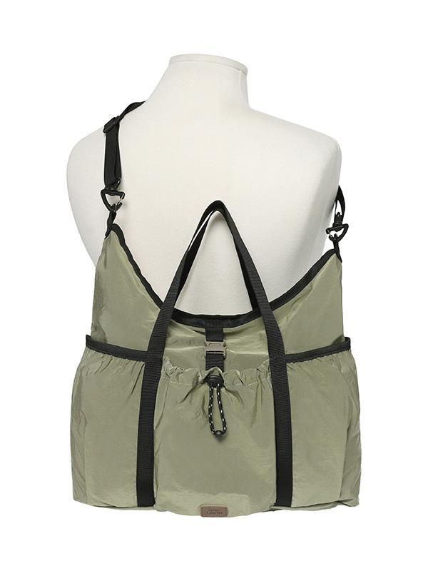 Bibissieoseu Light String Pocket Shoulder Bag_Ash Khaki