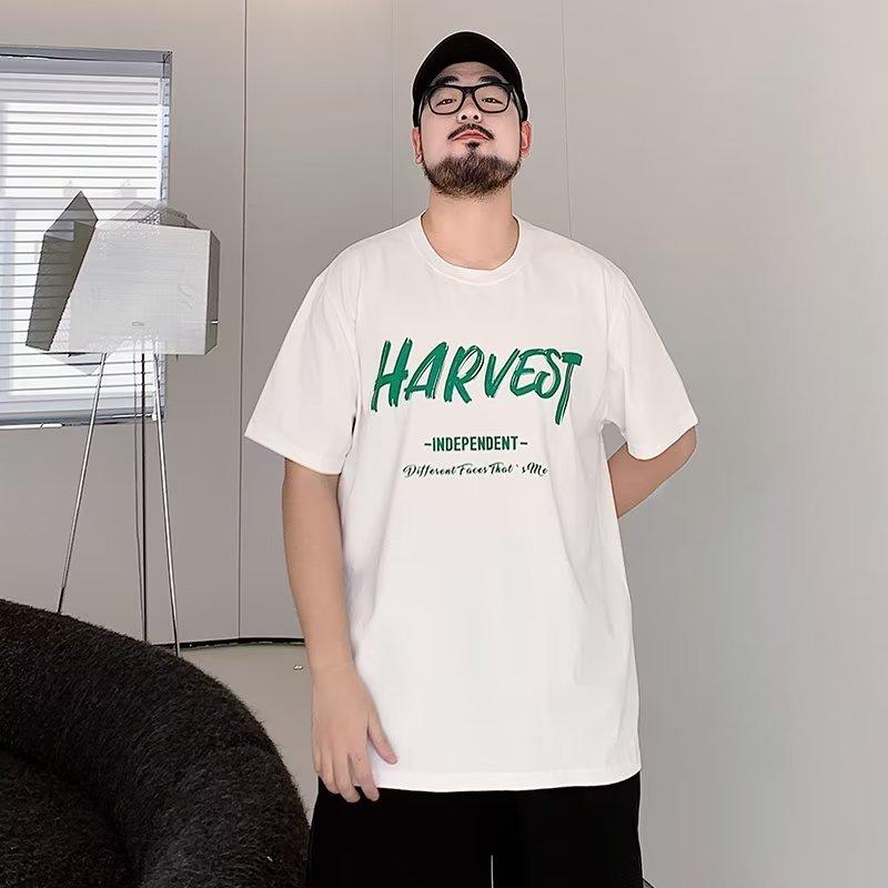 New short-sleeved t-shirt men's summer trend of loose versatile plus size cotton body shirt