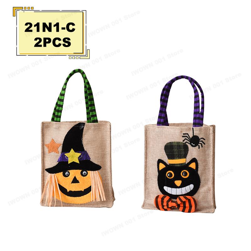 Pumpkin Halloween Non woven Handbag Candy Bag Ghost Festival Gift Bag Decoration Prop