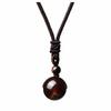 16mm Black Obsidian Tiger Eyes Amethyst Stone Women Men Necklaces with Adjustable Braided Rope Cords Natural Crystal Pendant Ne