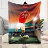 Ronaldo's Soccer Player Celebration Blanket Soft & Cozy Suitable for Bedding Office Chair Chair All-Season Use Playful Design