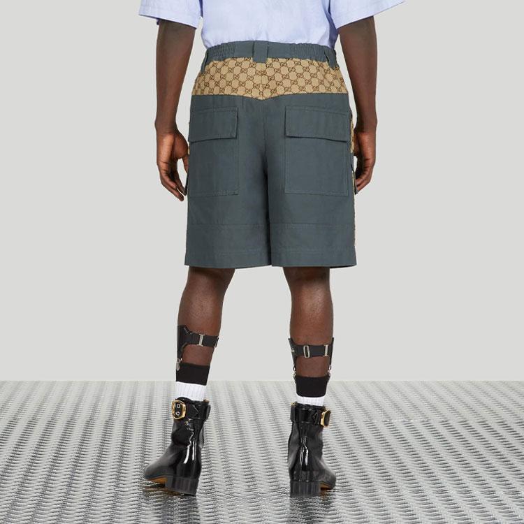 GUCCI Cotton Canvas Bermuda Gg Insert Shorts 742850-XDCEY-1168
