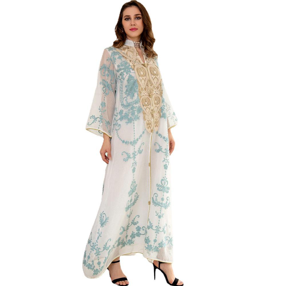 European & American Style Women's Arabian Evening Dress - Dubai Fashion Robe