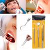 3pcs/set Stainless Steel Dental Tool Mouth Mirror Probe Plier Tweezer Teeth Clean Hygiene Kit