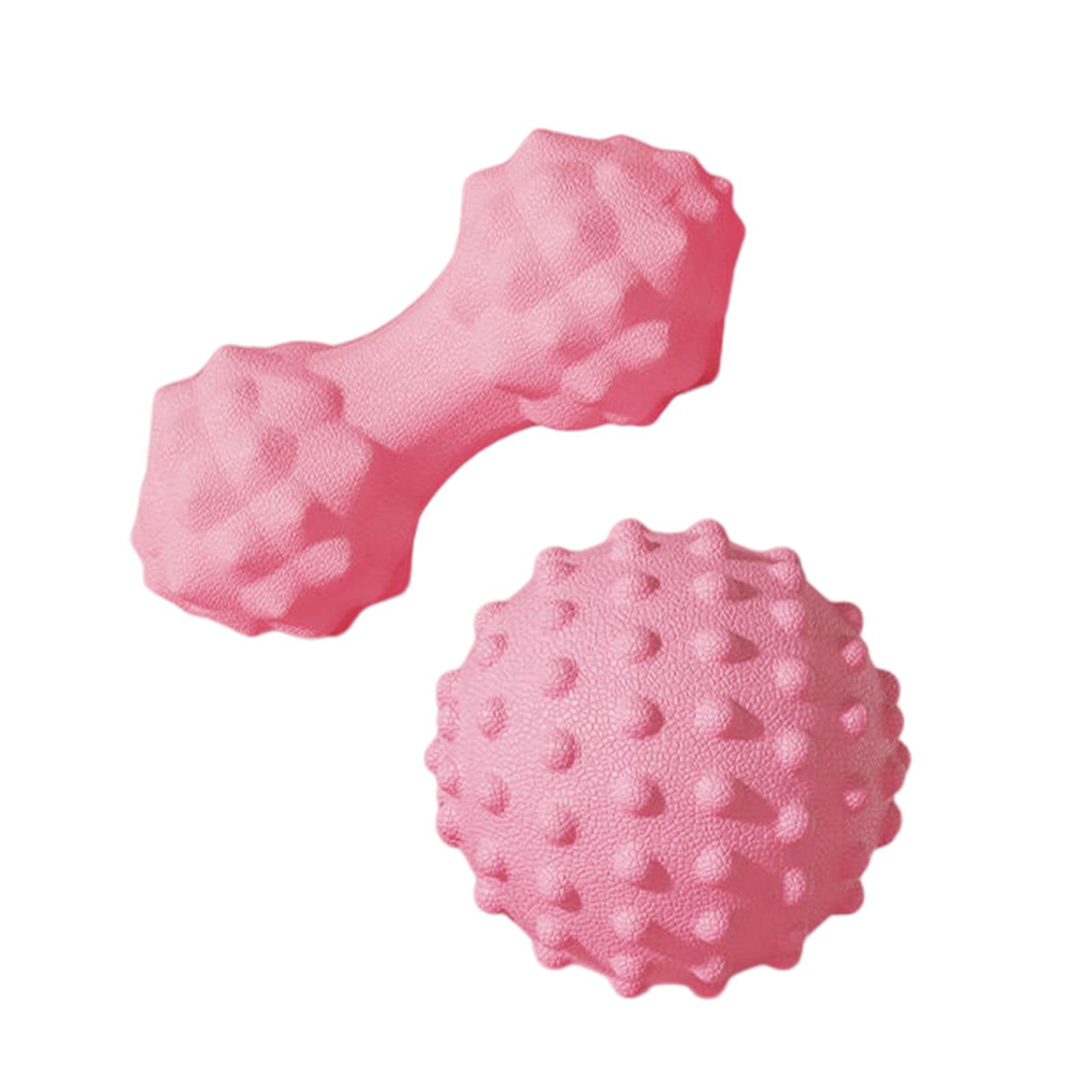 

Массажный мяч TPR для ног и спины, массажер для талии, спины, восстановления мышц, инструмент для женщин и девушек розовый