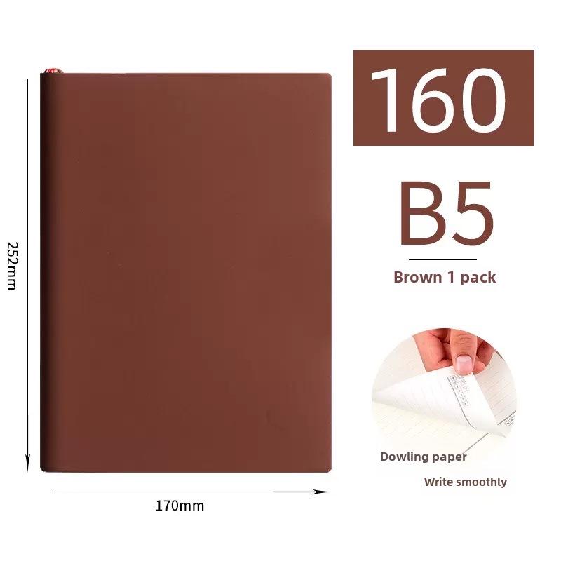 Thickened Sheepskin Business Notebook with Custom Logo - Available In A4, A5, B5 Sizes, Horizontal Line.