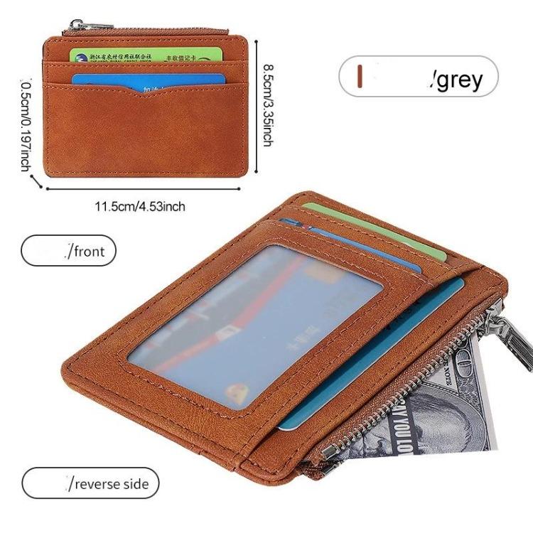 Small Mini Travel PU Leather Credit Card Holder Wallet ID Window Business Id Card Cover Case for Men Women