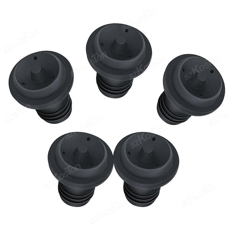 Vacuum Wine Saver Set Pump Preserver with Vacuum Wine Rubber Black Bottle Stoppers for White / Beer Wine Sealing Keep Wine Fresh