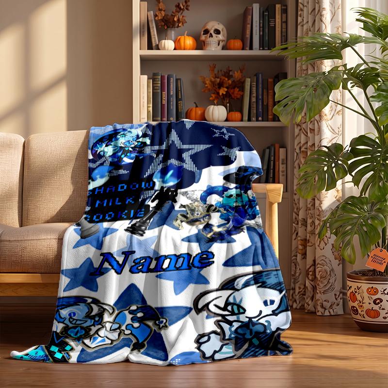 Shadow Milk Cookie Custom Flannel Blankets Soft Warm Cozy Throws for Home Decor Holiday Gifts