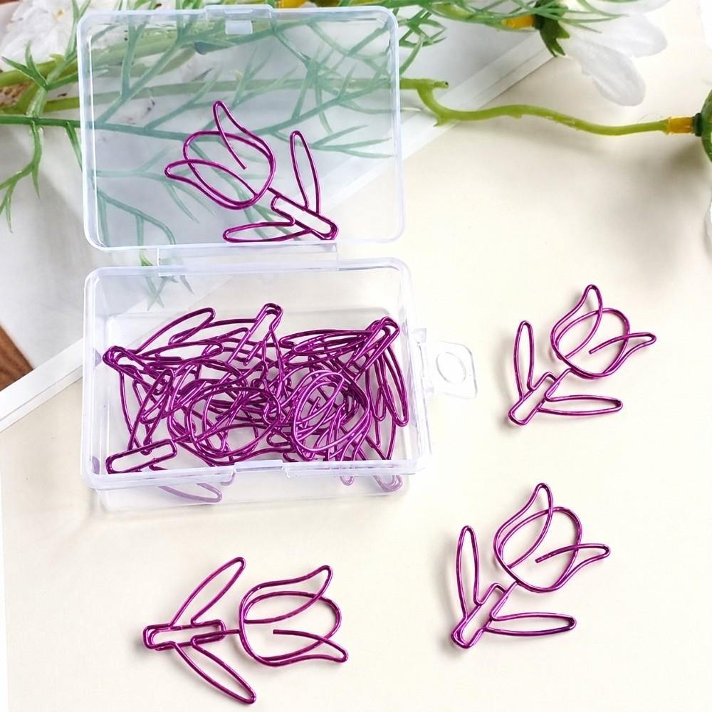 70Pcs Flower Paper Clips Metal Novelty Paper Clips Creative Flower Shaped Paper Clips Note Sorting