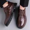 Fashion Classic Dress Flats 2025 New Leather Mens Oxford Shoes High Quality Non-slip Man Casual Shoes Comfortable Formal Dress Footwear