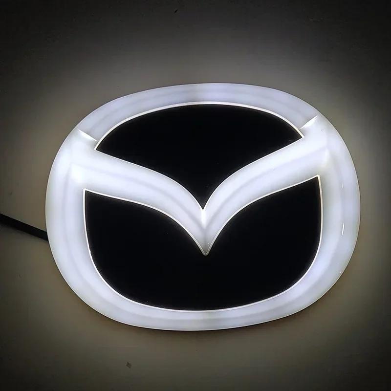 2025 Heißes Auto 4D LED-Licht Heckemblem Aufkleber Abziehbilder für Mazda Logo 2 3 6 RX8 RX7 CX7 8 CX5 MX5 323 Emblem Dekoration Auto Zubehör