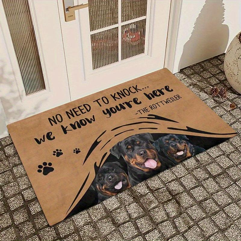 

Rottweiler Welcome Mat - Non-Slip Doormat for Entry , Kitchen , Bedroom and Bathroom - Machine Washable Indoor Rug - Dog Lovers 40X60cm
