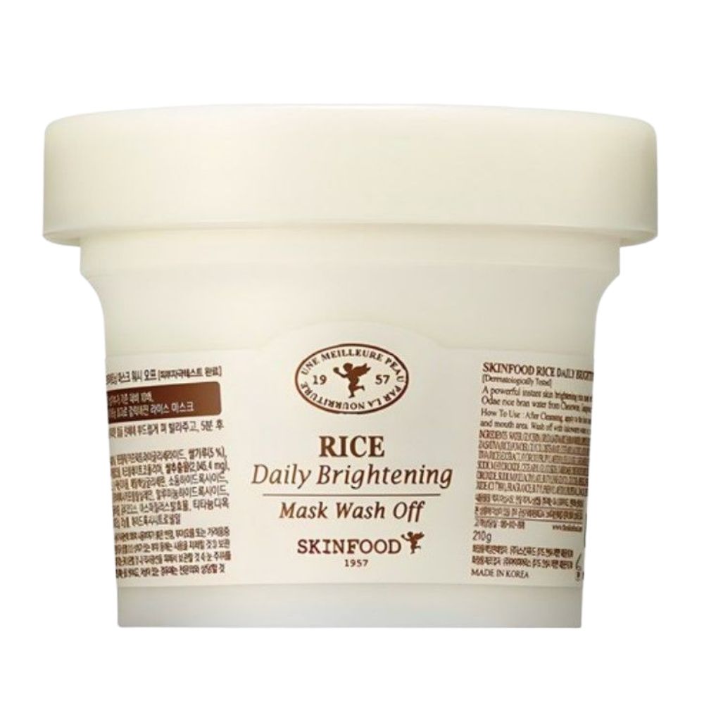 SKINFOOD Rice Daily Brightening Wash Off Mask Tone-Up & Smoothing Care 210g
