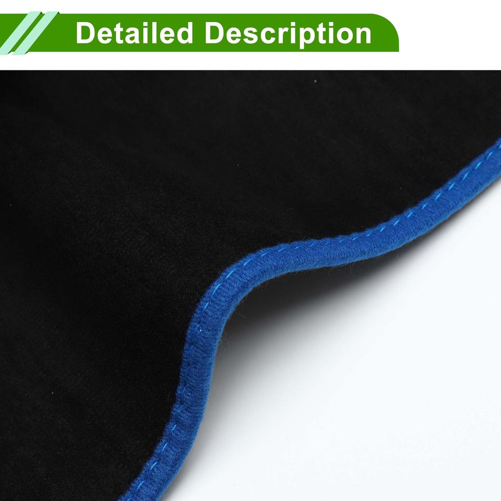HOPESPANNER Dashboard Mat for Nissan Serena C27 Series Dashboard Protective Car Dash Mat Suede Reduces Interior Heat Black with Blue Drive Only