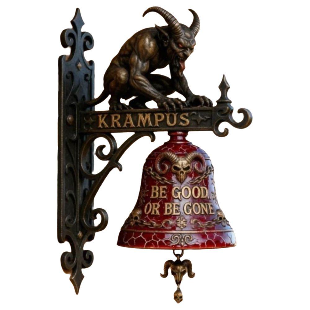 Resin Material Krampus Decorative Ornament Resin Decorative Hanging Bells Halloween Decoration