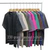 230g Washed Vintage European Heavyweight Oversized T-Shirt with Drop Shoulder & Crew Neck