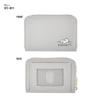 Coin Purse Pass Case Coin Case Commuter Pass Synthetic Leather Embossed PU Leather Compact Divider Round Zipper with Pass Gray Snoopy0213 [Snoopy]