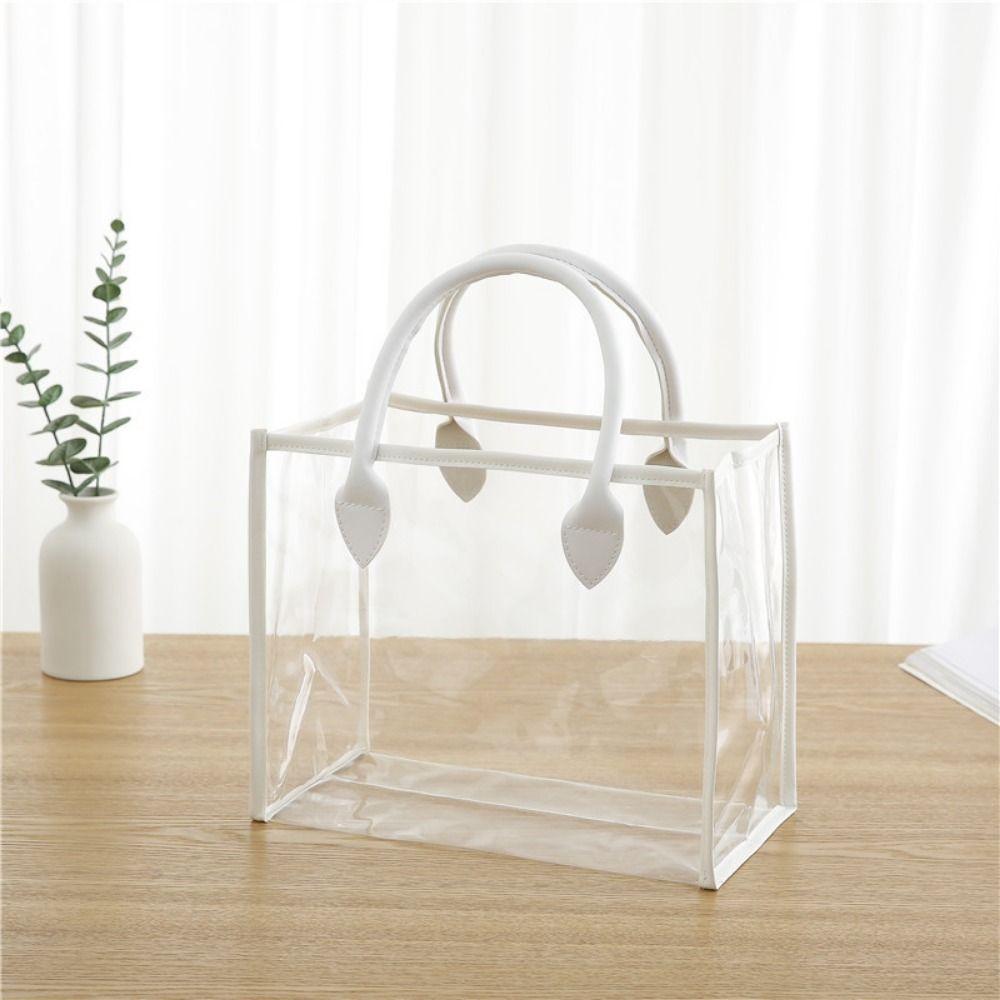 Waterproof Transparent Gift Bag Lightweight Clear PVC Handbag Wedding Candy Packaging Box  Wedding