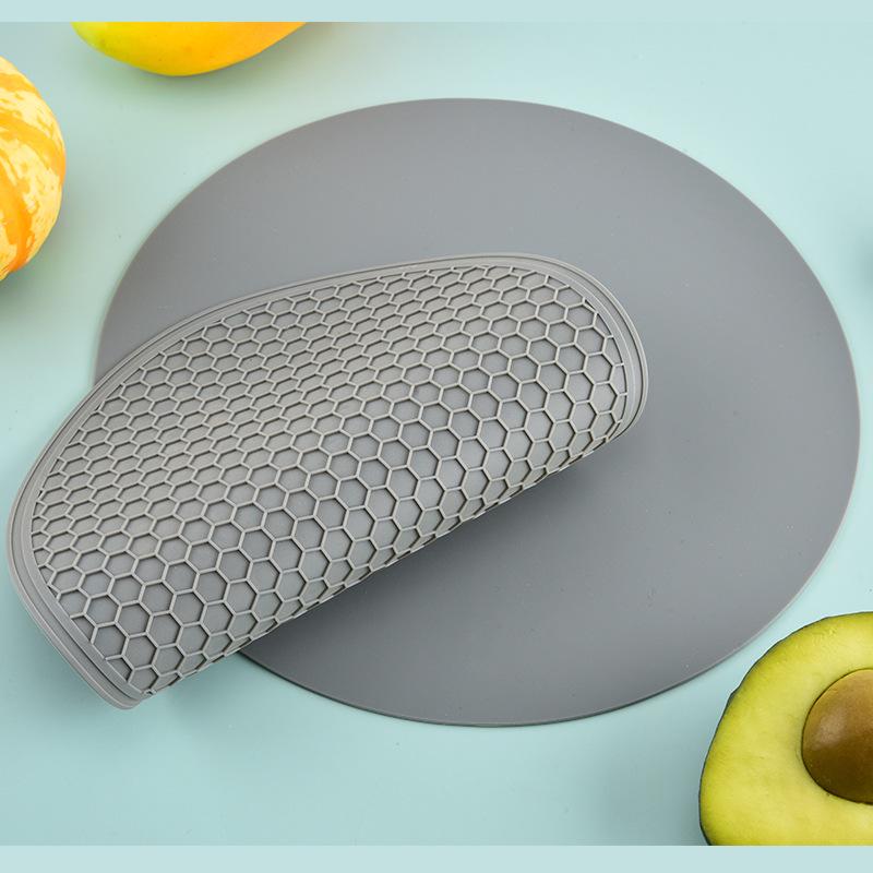 Honeycomb Silicone Microwave Mat: Round, Insulated, Multifunctional Placemat for Kitchen Bowls, Plates, and Casseroles