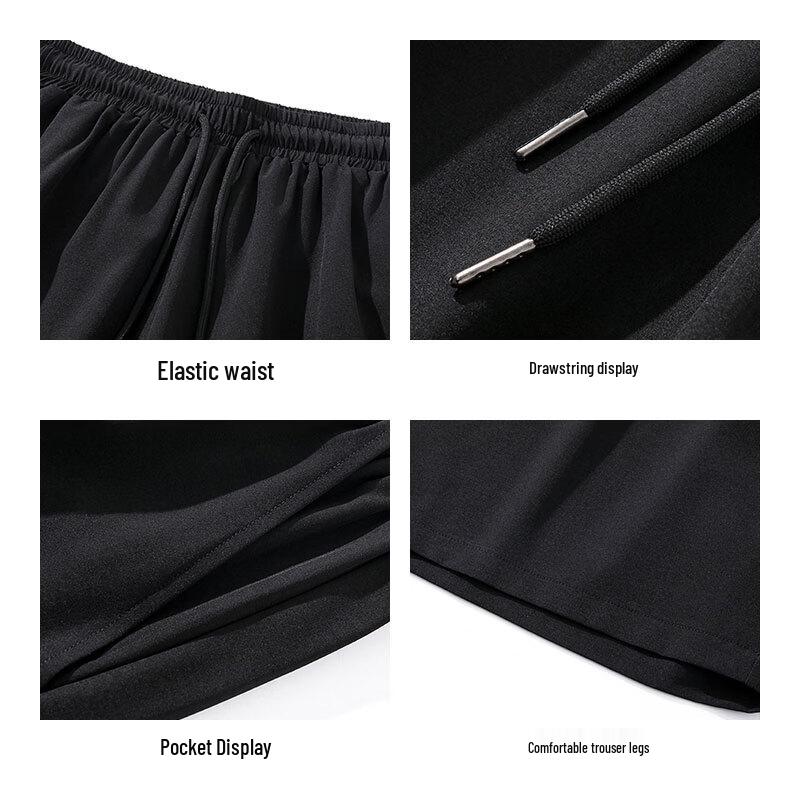 EASTERN CAMEL Men's Summer Ice Silk Casual Sport Shorts