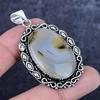 Natural Montana Agate Gemstone 925 Sterling Silver Jewelry Pendant 2.36" ETC-14279