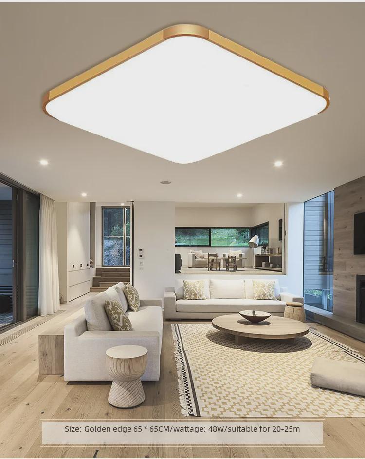 Modern Rectangular Aluminum LED Ceiling Lamp for Bedroom, Study, Living Room, and Engineering Lighting