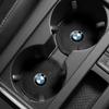 1/2 stuks Auto Bekerhouder Pad PU Leer Sleuf Antislip Onderzetter Mat Voor BMW 50e F30 F10 E90 F20 E46 E60 E70 E39 E36 E87 X6 E30 Z3 Z4