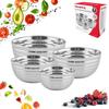Klausberg KB-9051 Stainless Steel Mixing Bowls Set, 4 Sizes, 11.5/14/19/22 Cm