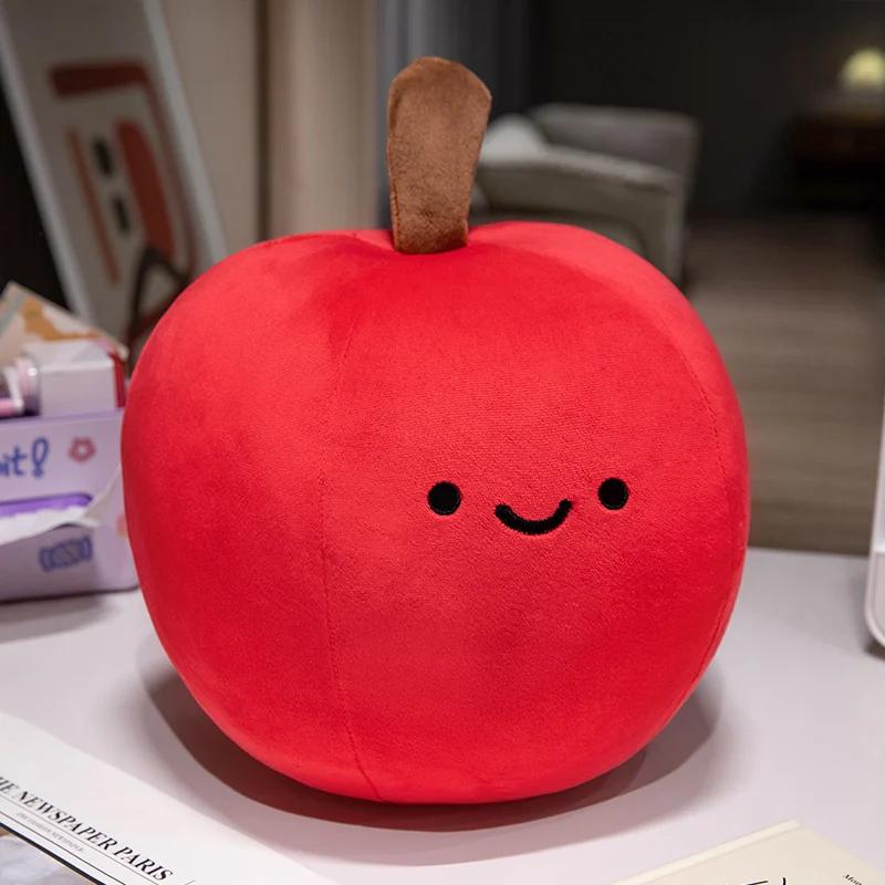 Squishy Fruit Plush Toy Stuffed Tomato Pear Orange Persimmon Plush Pillow Soft Food Plush Peluche Kids Birthday Gift