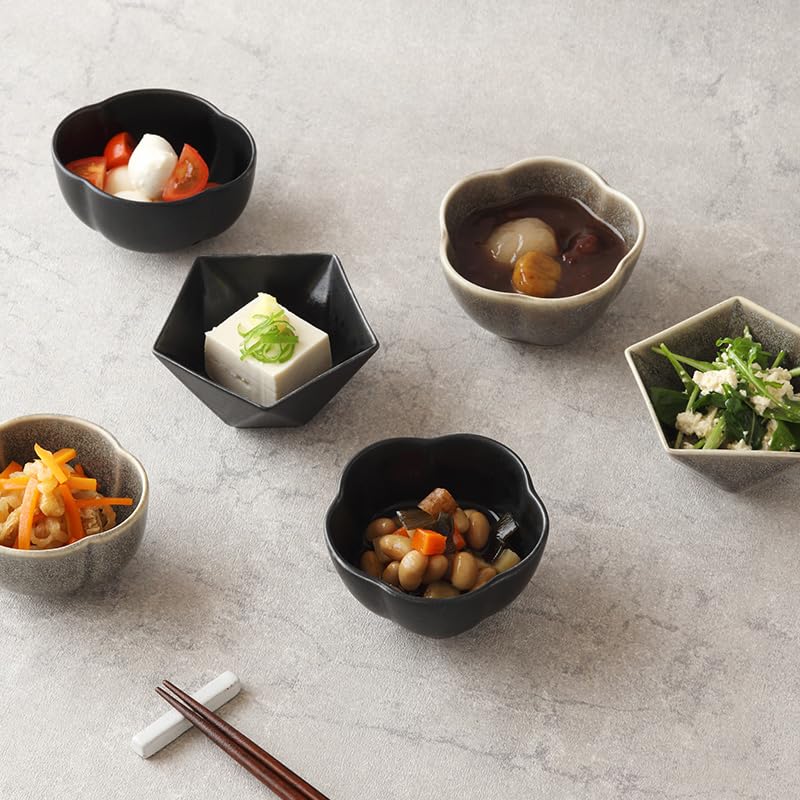 EAST Table Small Bowl Kiln-change Dolce Plum-shaped Black Diameter 8.7 X Height 4.9cm Made In Japan Microwave Safe Dishwasher Safe 44-086-0102