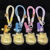 Shuibei 999 Fine Gold Lucky Cat Wealth Ingot Mobile Phone Lanyard & Bag Pendant
