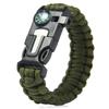 Fashion Men Outdoor Survival Umbrella Rope SOS Bracelet Camping Adventure Emergency Rescue Compass Sport Whistle Bracelets