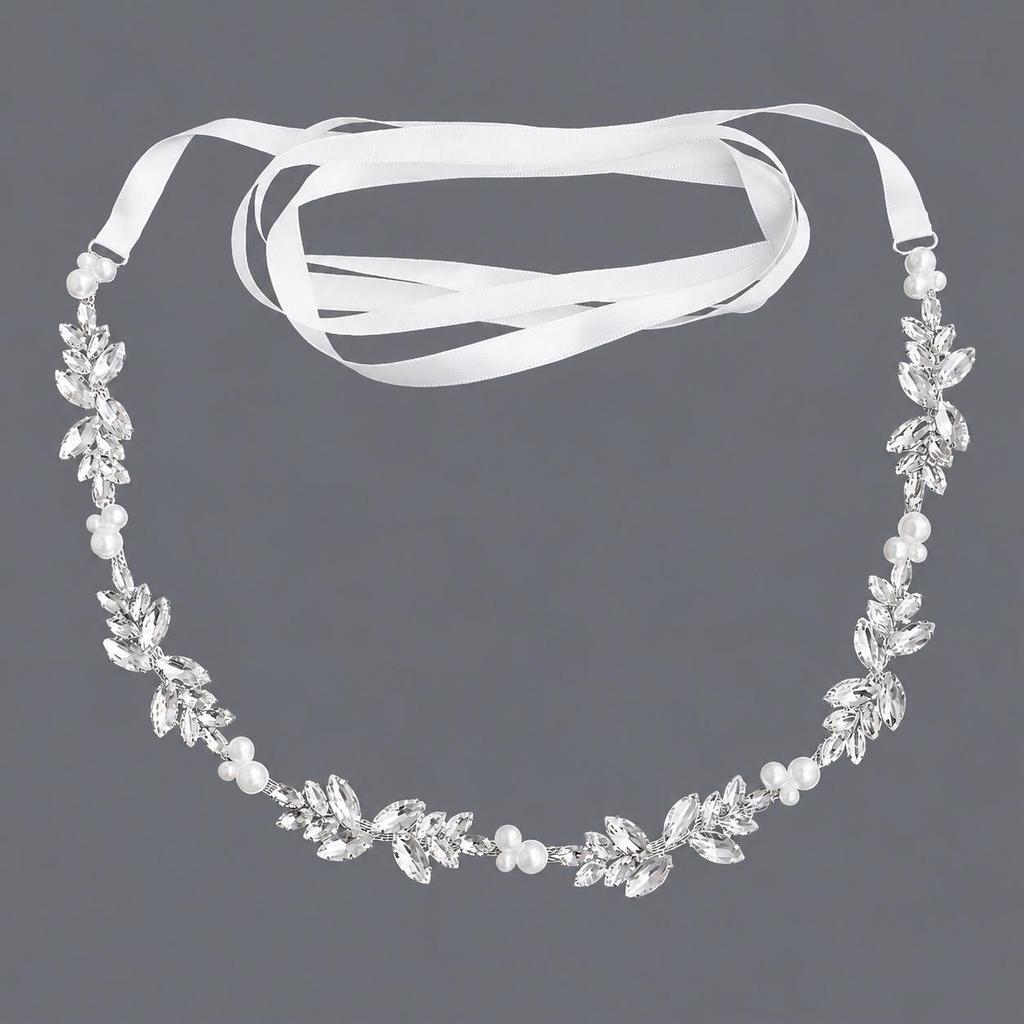 Elegant Silver Rhinestone Wedding Belt – Versatile High-End Dress Accessory for Fashion Shows and Performances
