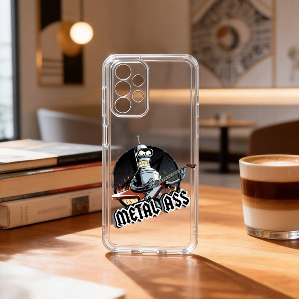 F-Futurama AnimE-e B-Bender Phone Case Transparent Silicone Soft For Samsung S25,S24,S21,S22,S23,S30,Ultra,S20,Plus,Fe