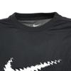 Nike Logo Print Rundhals Locker Bequem Regulär Kurzarm T-Shirt Kinder Tops Schwarz DX5411-010