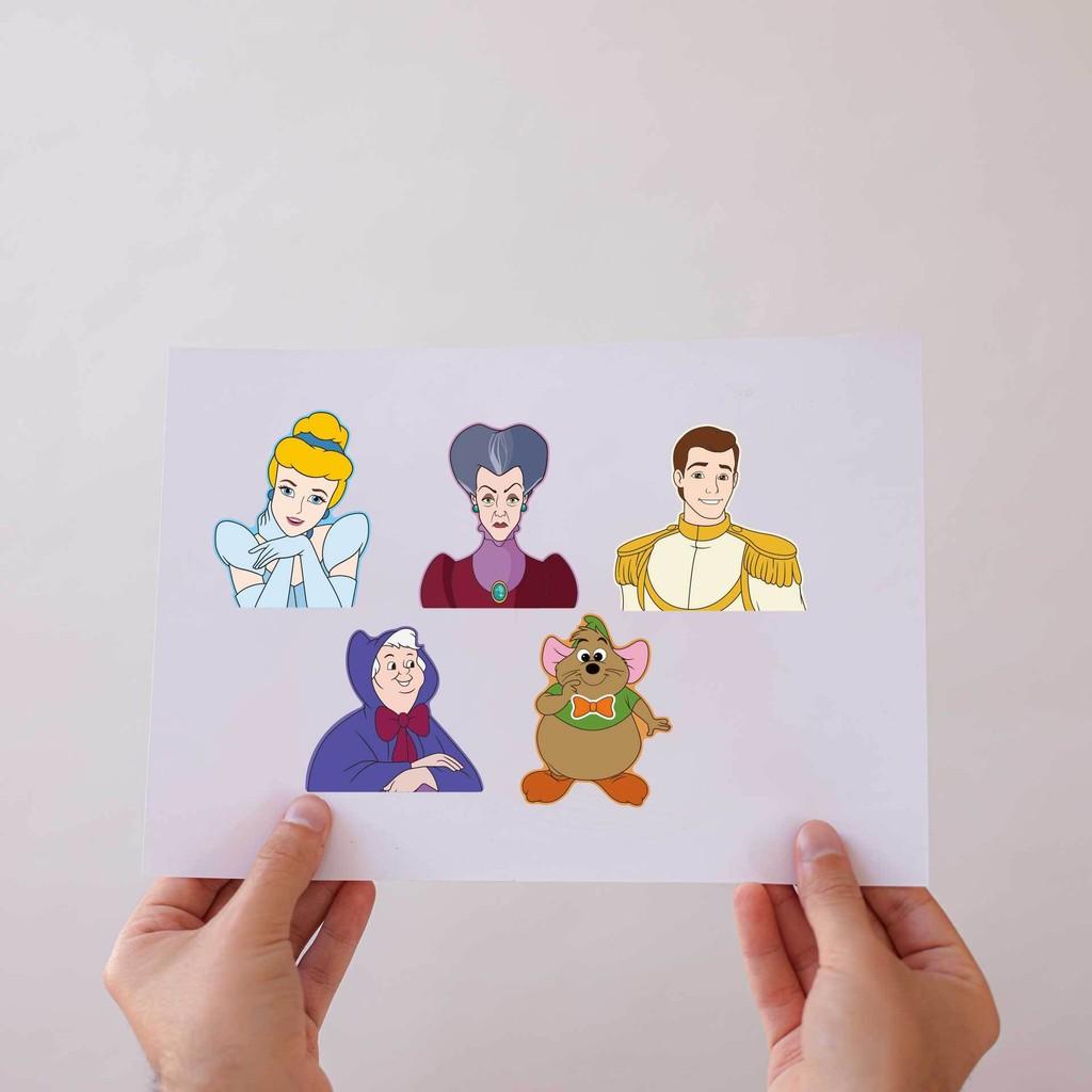 Charming Cm2303010 Cinderella Kids Anime Puzzle Diy Sticker Pack For Family Fun