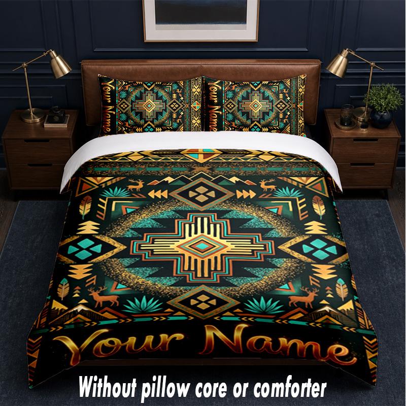 Other Similar Designs Theme Custom Text Or Name 3Pcs Bedding Set,1 Flat Sheet & 2 Pillowcases Personalized Home Bedding