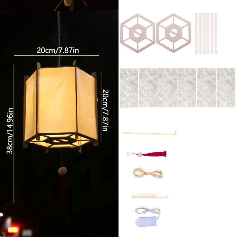 LED Light Mid-Autumn Festival Lantern Creative Art Lantern Portable Handmade Hanging Lamp  Festival