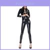 Game Theme Leather Cat Girl Costume For Unisex Halloween Party Cosplay