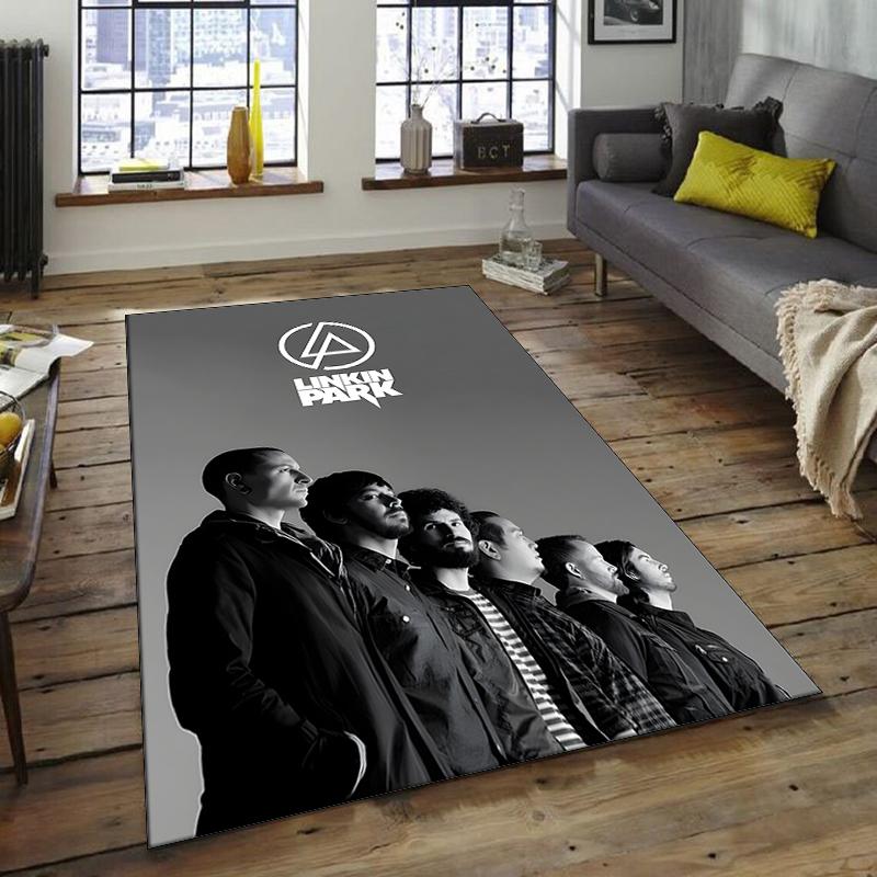 1pc Linkin Park1 Design Area Rug - Non-Slip, Soft & Cozy Floor Mat for Living Room, Bedroom, Office - Indoor/Outdoor Decorative Carpet