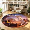 Lucky Luke Personalized Round Rug Support Custom Name, Soft Home Decor Mat