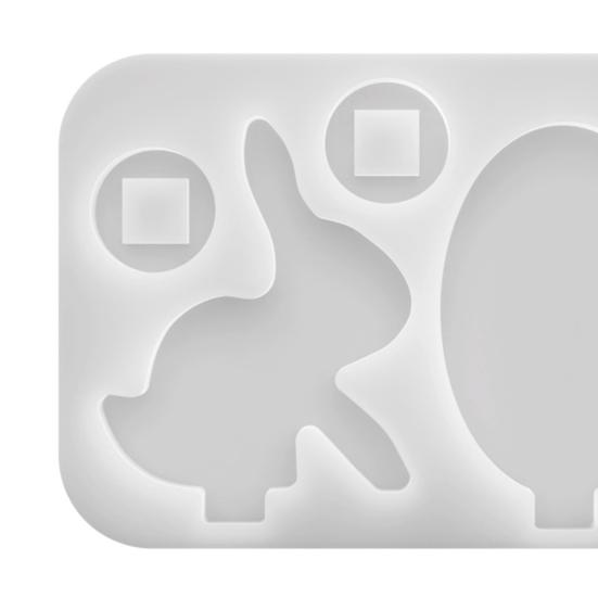 Silikonowa Forma Jajko Zajączek Wielkanocny Elastyczna Wielokrotnego Użytku Forma do Świec do Samodzielnego Robienia Świec Żywica Gips Rzemiosło Wytwarzanie Mydła Świąteczna Dekoracja Domu