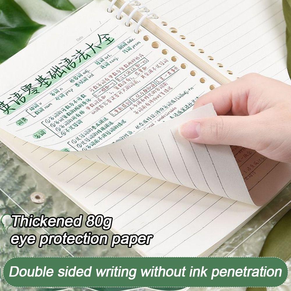Loose-leaf Binder Notebooks Transparent Note Pads Durable Memo Book  Stationery